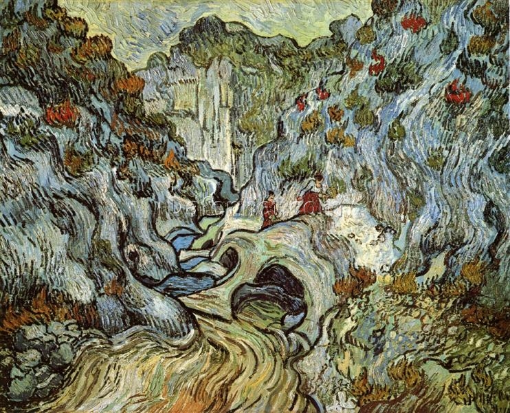 The Ravine of the Peyroulets by Van Gogh – 1889 Oil Painting Reproduction, High-Quality Canvas Art