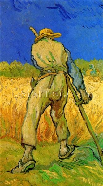 Authentic Van Gogh 1889 The Reaper after Millet – Handcrafted Oil Painting Reproduction