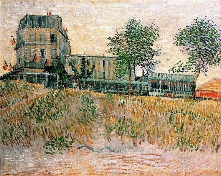 The Restaurant de la Sirene at Asnieres by Van Gogh – 1887 Oil Painting Reproduction, High-Quality Canvas Art