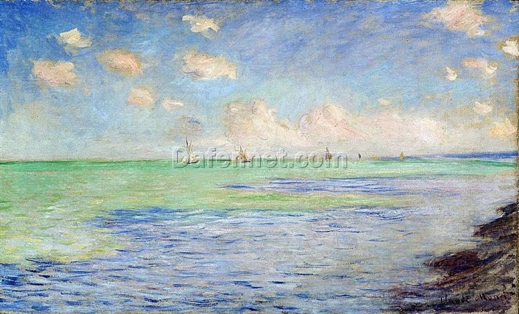 Claude Monet’s “The Sea at Pourville” – High-Quality Oil Painting Reproduction, Customizable Art from Dafen Village Studio