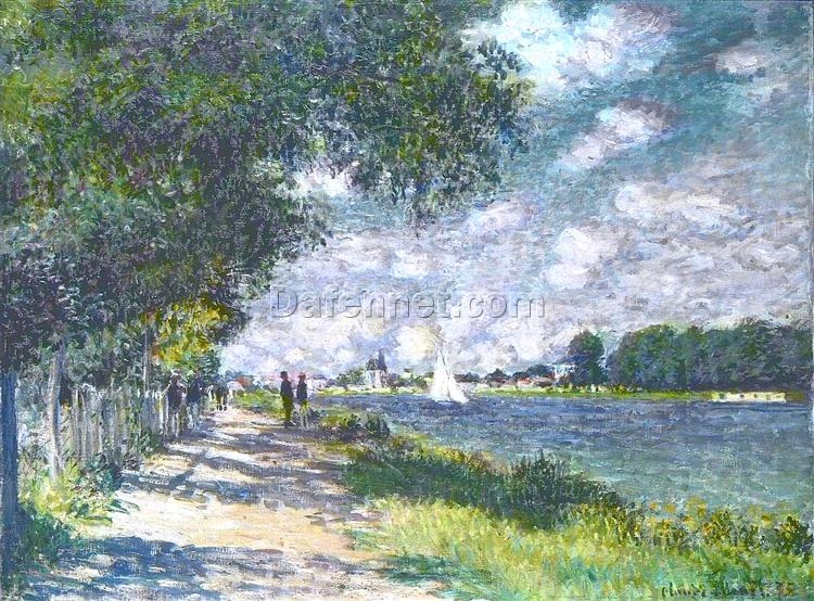 Impressionist The Seine at Argenteuil – Claude Monet Oil Painting Reproduction, Custom Framing Available