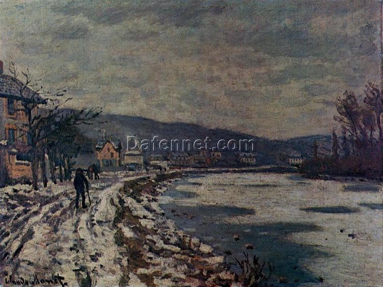 Claude Monet’s “The Seine at Bougival” (1869) – Authentic Hand-Painted Oil Painting from Dafen Village’s Expert Artists