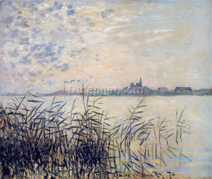 Claude Monet “The Seine near Argenteuil” (1874) Oil Painting – Custom Landscape Art from Dafen Village