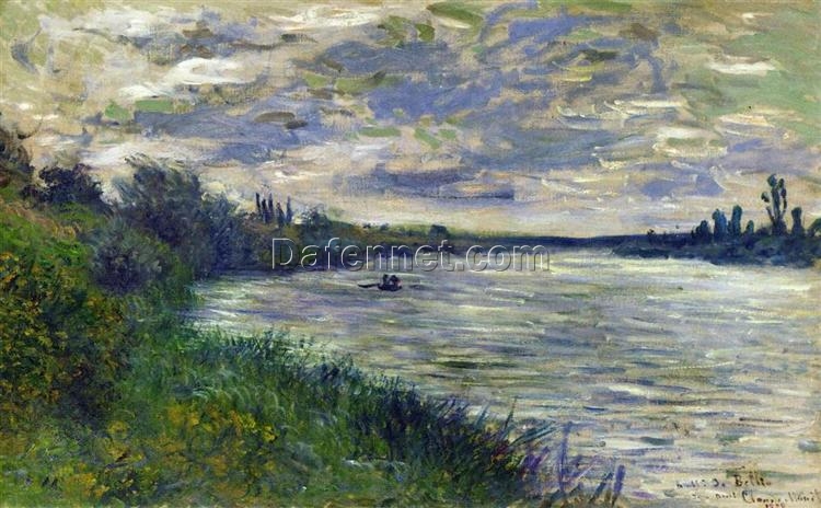 The Seine near Vetheuil, Stormy Weather by Claude Monet – Hand-Painted Oil Painting from Dafen Village