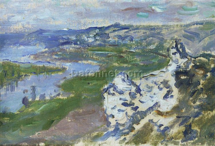 Hand-Painted Claude Monet “The Seine, Seen from the Heights Chantemesle” (1881) Oil Painting – Dafen Village Studio Reproduction