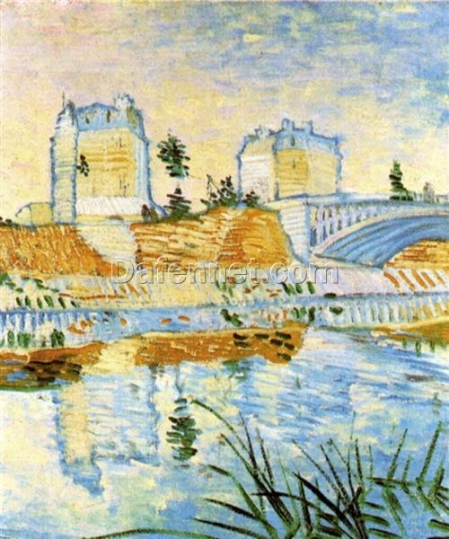 The Seine with the Pont de Clichy (1887) by Van Gogh – Hand-Painted Oil Painting Reproduction from Dafen Village