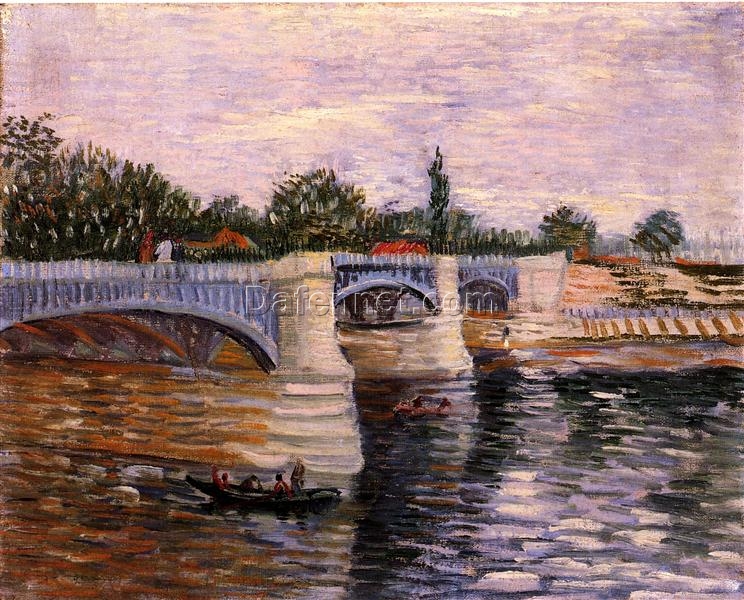 Authentic Van Gogh 1887 The Seine with the Pont de la Grande Jette – Handcrafted Oil Painting Reproduction