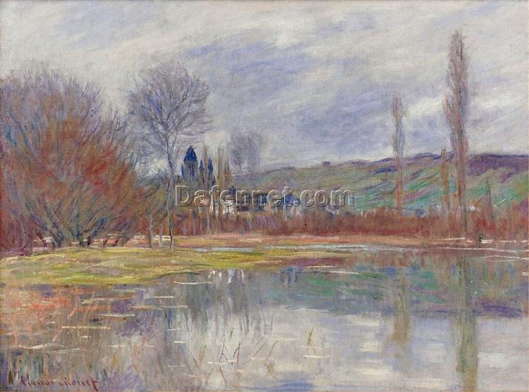 Reproduction of Monet’s The Spring at Vetheuil (1881) – Original Impressionist Spring Scene, Custom Oil Painting from Dafen Village