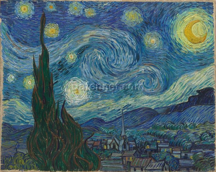 Buy Van Gogh The Starry Night – 1889 Custom Oil Painting Reproduction for Home Decor