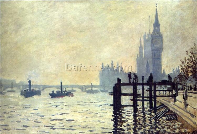 Custom Oil Painting Reproduction of The Thames below Westminster by Claude Monet – High-Quality Fine Art from Dafen Village Studio