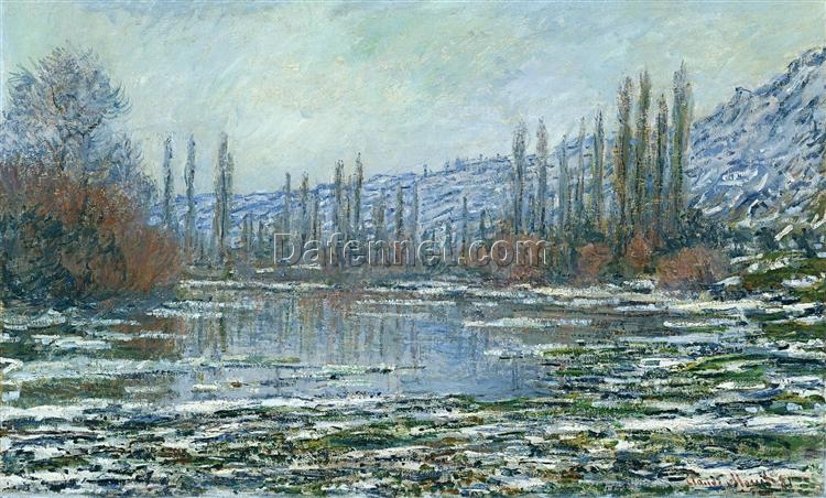 Claude Monet The Thaw at Vetheuil (1881) – Impressionist Landscape Oil Painting Reproduction from Dafen Village