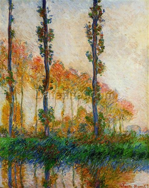 Reproduction of “The Three Trees, Autumn” by Claude Monet (1891) – Custom Oil Painting from Dafen Village Studio