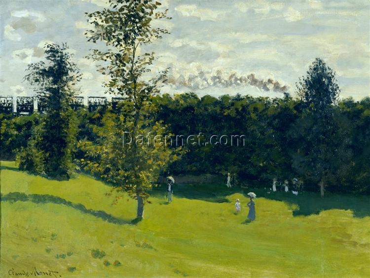 Impressionist Masterpiece The Train in the Country by Claude Monet – Handcrafted Oil Painting on Canvas from Dafen Village