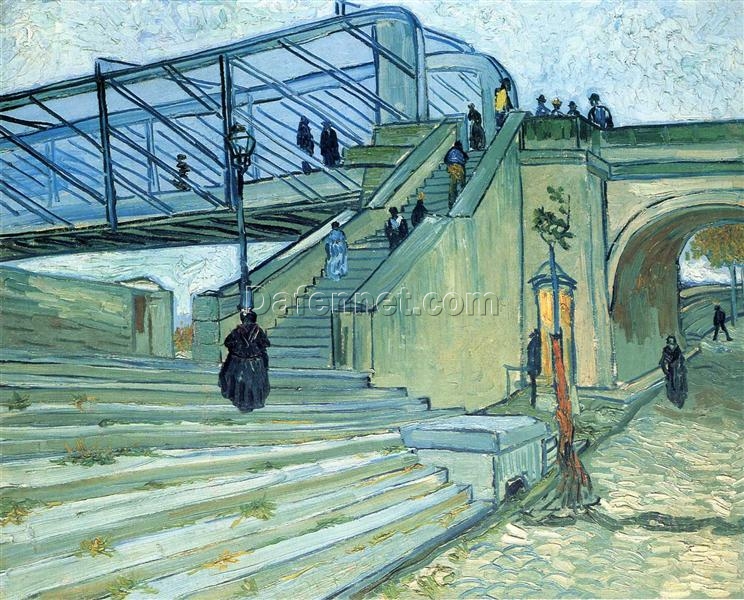 Buy Van Gogh The Trinquetaille Bridge – 1888 Custom Oil Painting Reproduction for Home Decor