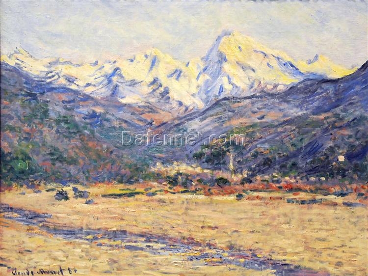 Claude Monet The Valley of the Nervia (1884) – Personalized Oil Painting from Dafen Village Studio