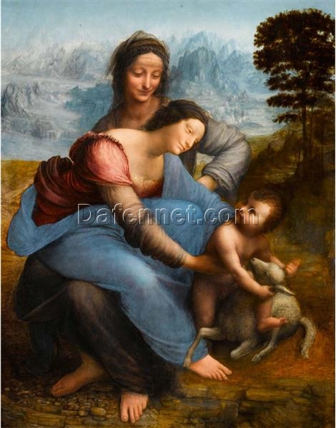 Custom Oil Painting Reproduction of Leonardo da Vinci’s “The Virgin of the Rocks” c.1483-1486 – High-Quality Canvas Art | Dafen Village