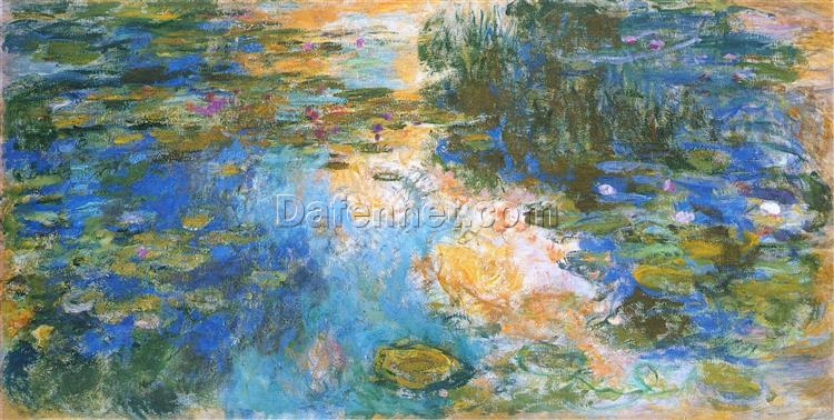 Impressionist Masterpiece The Water Lily Pond X by Claude Monet (1919), Handcrafted Oil Painting from Dafen Village