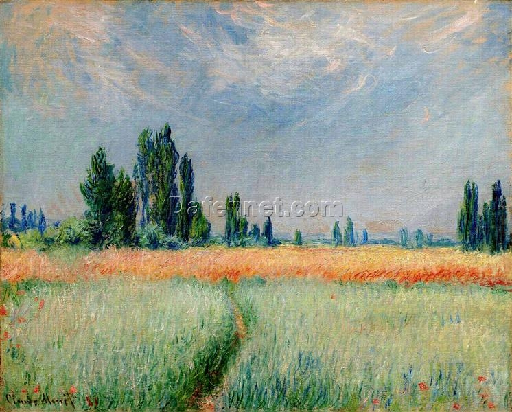 The Wheat Field by Claude Monet (1881) – Handcrafted Oil Painting of Classic Impressionist Art from Dafen Village