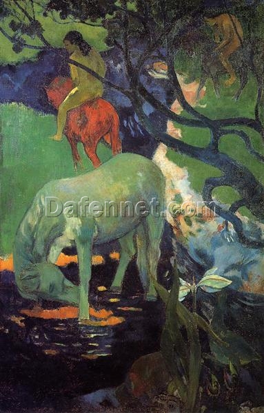 Buy “The White Horse” by Paul Gauguin – 1898 Hand-Painted Oil on Canvas