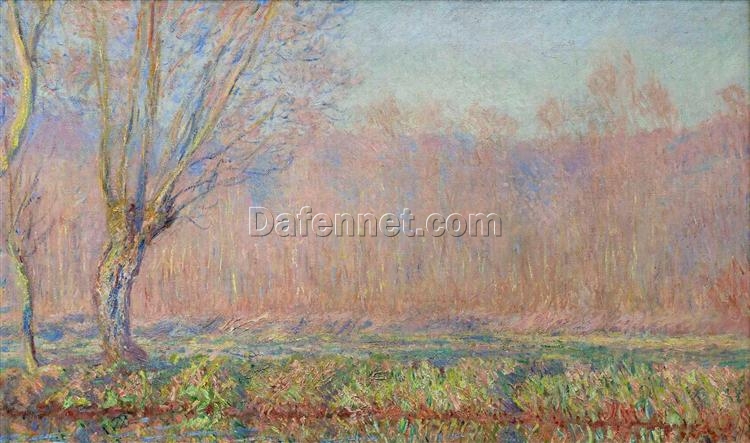 Impressionist “The Willows” by Claude Monet (1885) – Custom Oil Painting from Dafen Village Studio