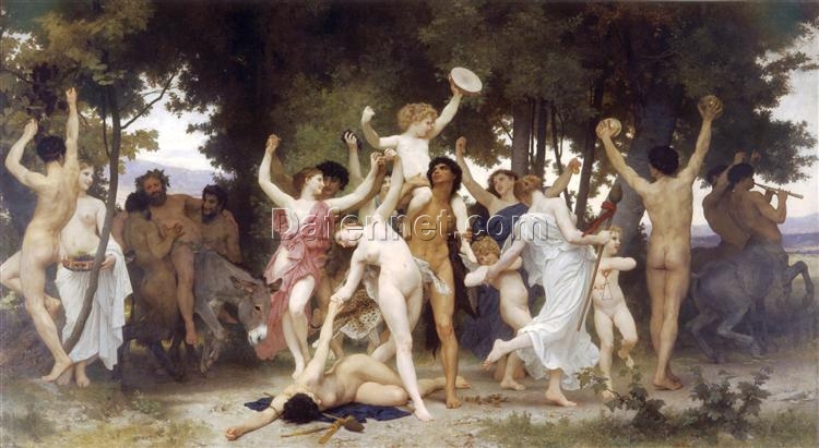 Buy “The Youth of Bacchus” by William-Adolphe Bouguereau | Custom Oil Painting Reproduction from Dafen Village