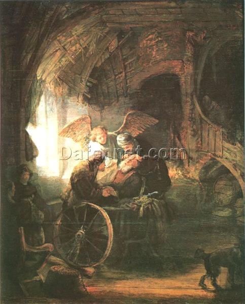 Buy Rembrandt ‘Tobias Cured with His Son’ 1636 – A Beautiful Scene of Father and Son in Divine Intervention