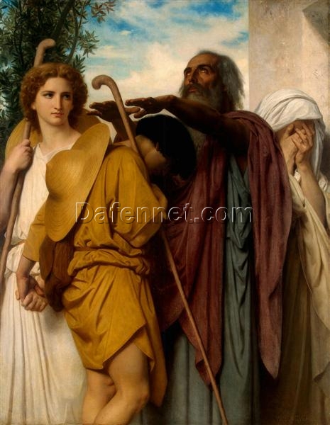 Buy Handcrafted Oil Paintings from Dafen Village – “Tobias Receives His Father’s Blessing” by William-Adolphe Bouguereau