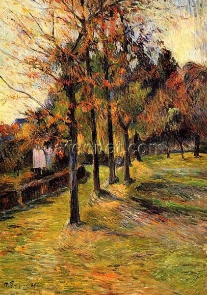 Buy Paul Gauguin’s “Tree Linen Road, Rouen” 1885 – Premium Oil Painting Reproduction | Custom Handcrafted Canvas Art