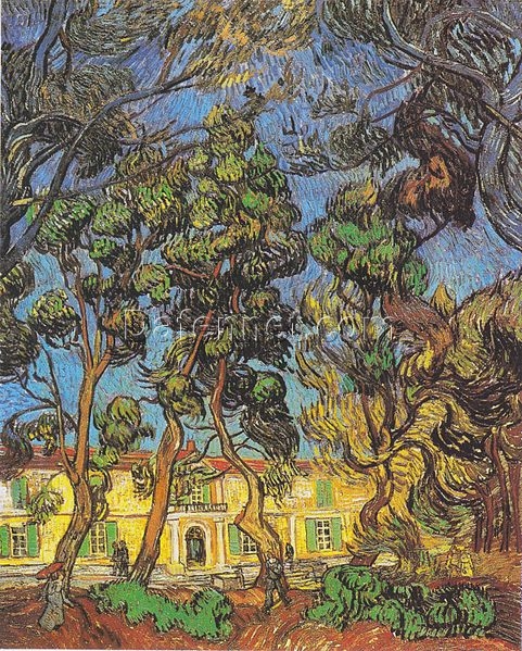 Buy Van Gogh Trees in the Garden of the Hospital Saint-Paul – 1888 Custom Oil Painting Reproduction for Home Decor