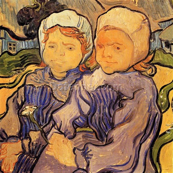 Two Children (1890) by Van Gogh – Hand-Painted Oil Painting Reproduction from Dafen Village