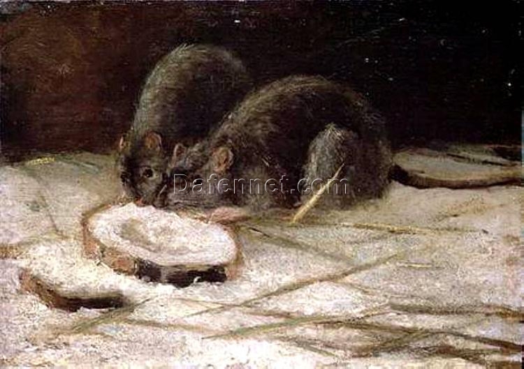 Van Gogh Two Rats – 1884 Hand-Painted Oil Painting Reproduction from Dafen Village