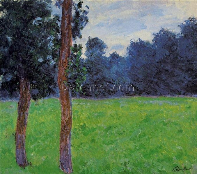 Claude Monet Two Trees in a Meadow (1886) Canvas Oil Painting | Dafen Village Studio Reproduction