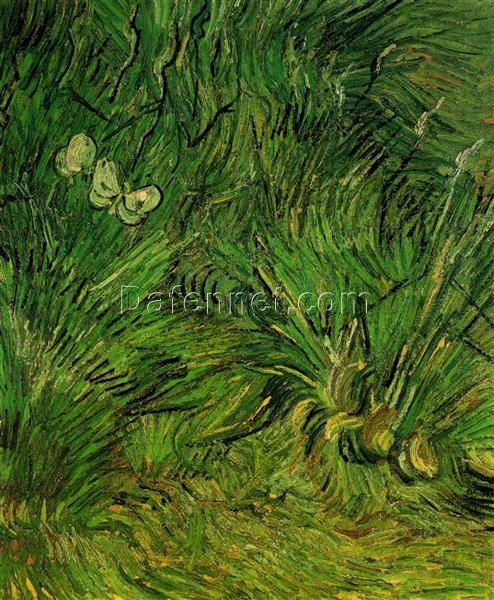 Authentic Van Gogh 1889 Two White Butterflies – Handcrafted Oil Painting Reproduction