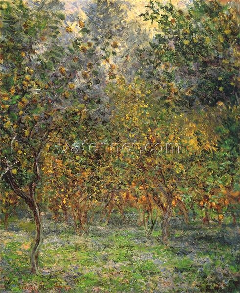 Impressionist Under the Lemon Trees by Claude Monet (1884) – High-Quality Oil Painting Reproduction from Dafen Village