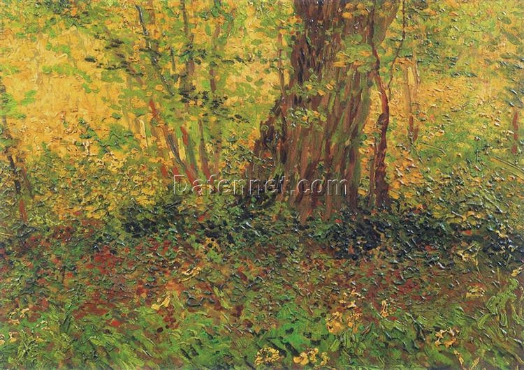 Van Gogh Undergrowth – 1887 Hand-Painted Oil Painting Reproduction from Dafen Village