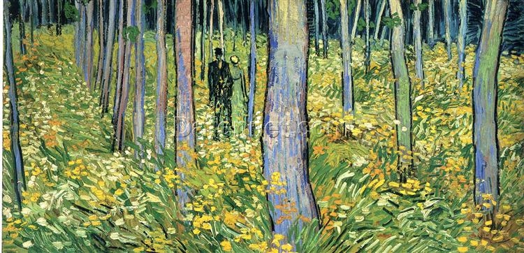 Undergrowth with Two Figures (1890) by Van Gogh – Hand-Painted Oil Painting Reproduction from Dafen Village