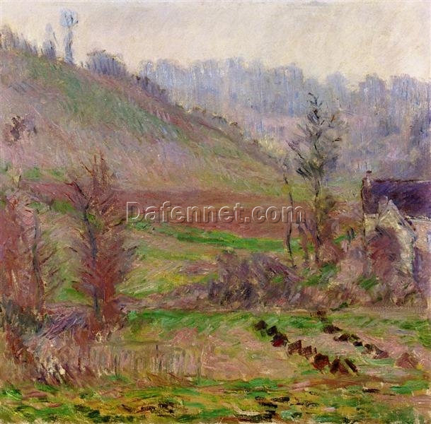 Original Style Oil Painting of Monet’s Valley of Falaise (1885) – Custom-Made Reproduction by Dafen Village Studio