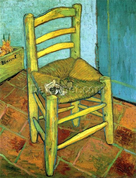 Van Gogh’s Chair by Van Gogh – 1889 Oil Painting Reproduction, High-Quality Canvas Art