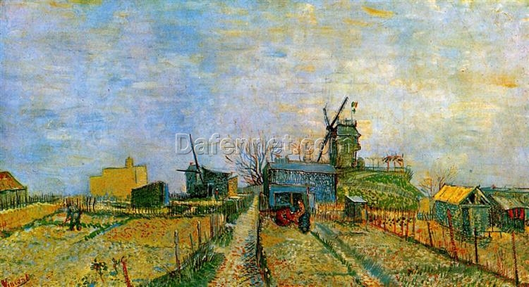 Authentic 1887 Vegetable Gardens in Montmartre by Vincent van Gogh – High-Quality Oil Painting Reproduction