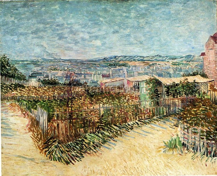 Authentic 1887 Vegetable Gardens in Montmartre by Van Gogh – High-Quality Hand-Painted Oil Painting Reproduction