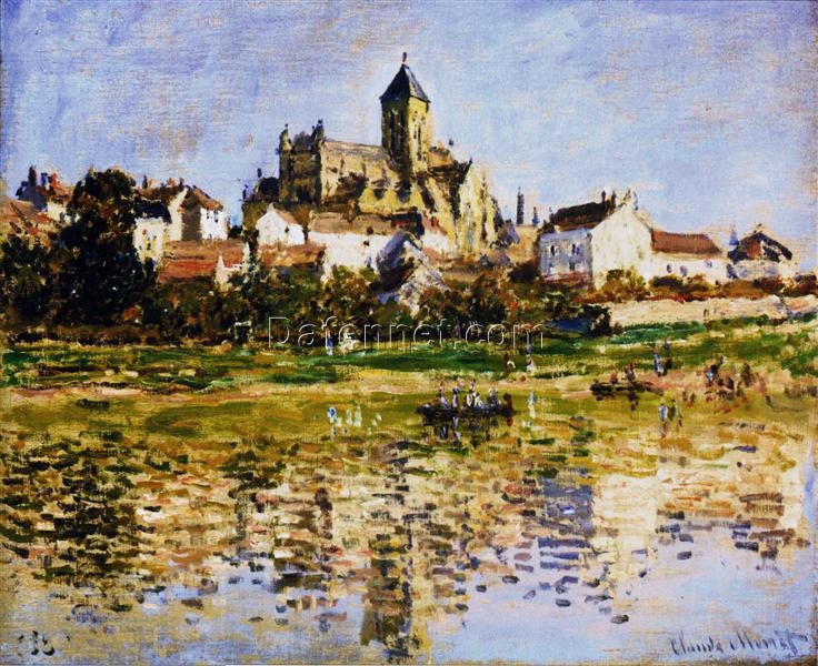 Claude Monet Vetheuil, The Church (1880) – Hand-Painted Oil Painting Reproduction | Elegant Wall Art for Living Room