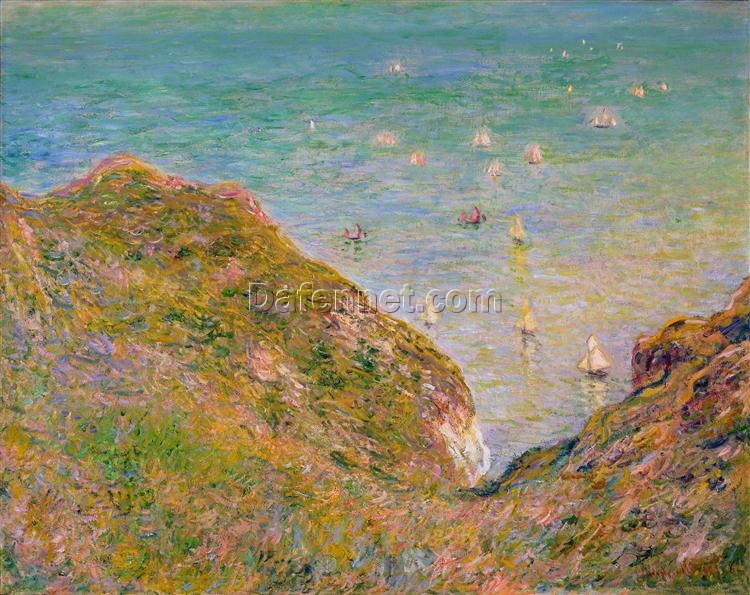 Claude Monet’s View from the Cliff at Pourville in Bright Weather – Hand-Painted Oil Artwork for Your Home