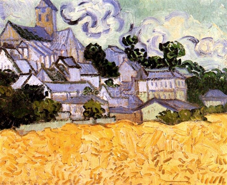 Vincent van Gogh’s View of Auvers with Church (1890) – Oil Painting Reproduction for Your Home Décor