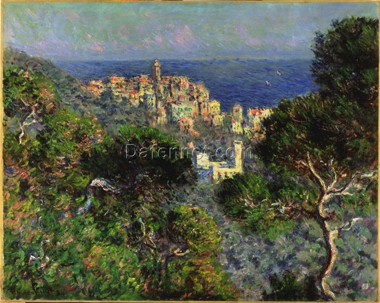 Luxury Custom Oil Painting of View of Bordighera by Claude Monet (1884) – Impressionist Art, Dafen Village