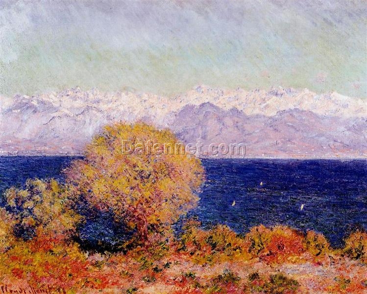 Hand-painted View of Cap d’Antibes by Claude Monet – 1888 French Impressionist Landscape Oil Painting from Dafen Village Studio