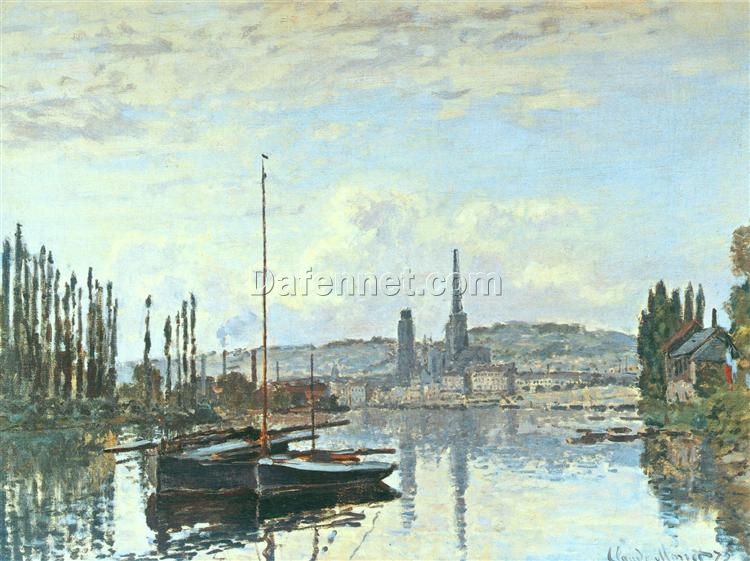 Recreate the Beauty of Monet’s View of Rouen (1872) – Handcrafted Oil Painting from Dafen Village Studio