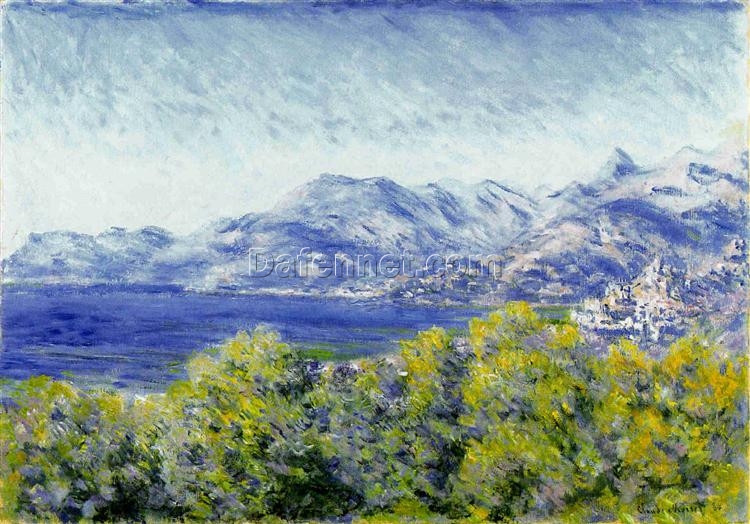 Custom Oil Painting Reproduction of View of Ventimiglia (1884) by Claude Monet – Expertly Crafted in Dafen Village