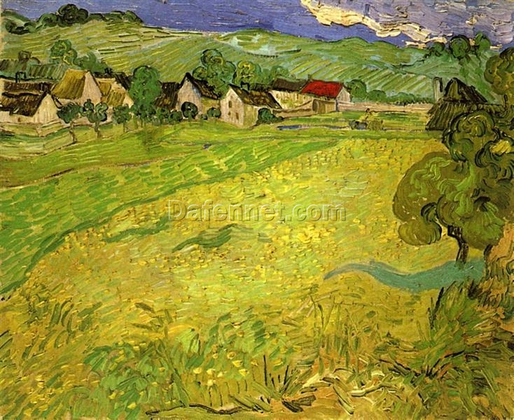 Vincent van Gogh’s View of Vessenots near Auvers (1890) – Authentic Oil Painting Reproduction