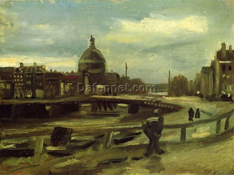 Authentic View on the Singel in Amsterdam by Van Gogh – 1885 Oil Painting Reproduction for Sale