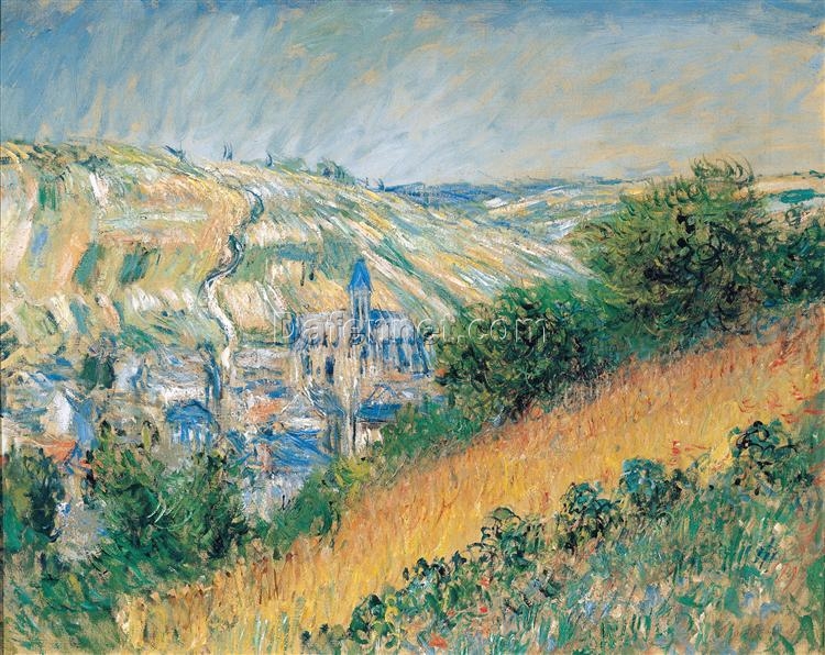 Unique View over Vetheuil by Claude Monet – Authentic Hand-Painted Oil Painting from Dafen Village Studio